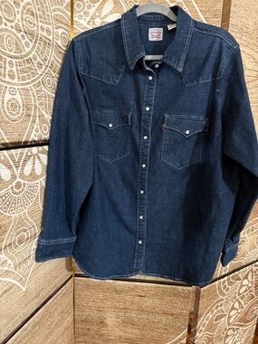 Levi's Indigo Denim Snap-Front Western Shirt